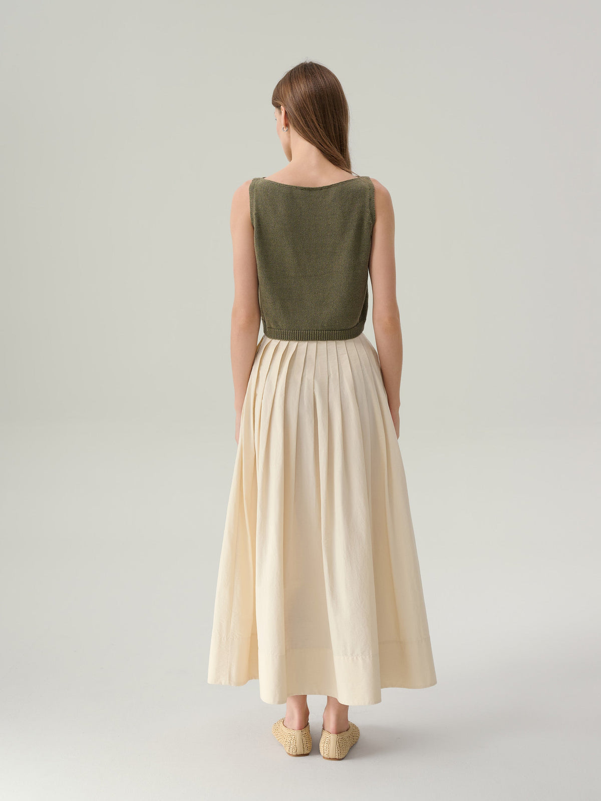 Sunny Cotton Midi Skirt