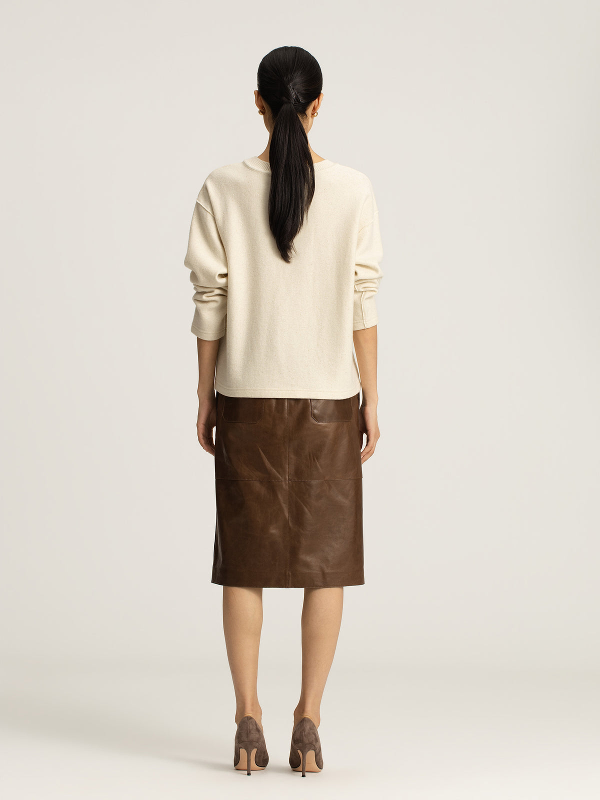 Arden Leather Pencil Skirt