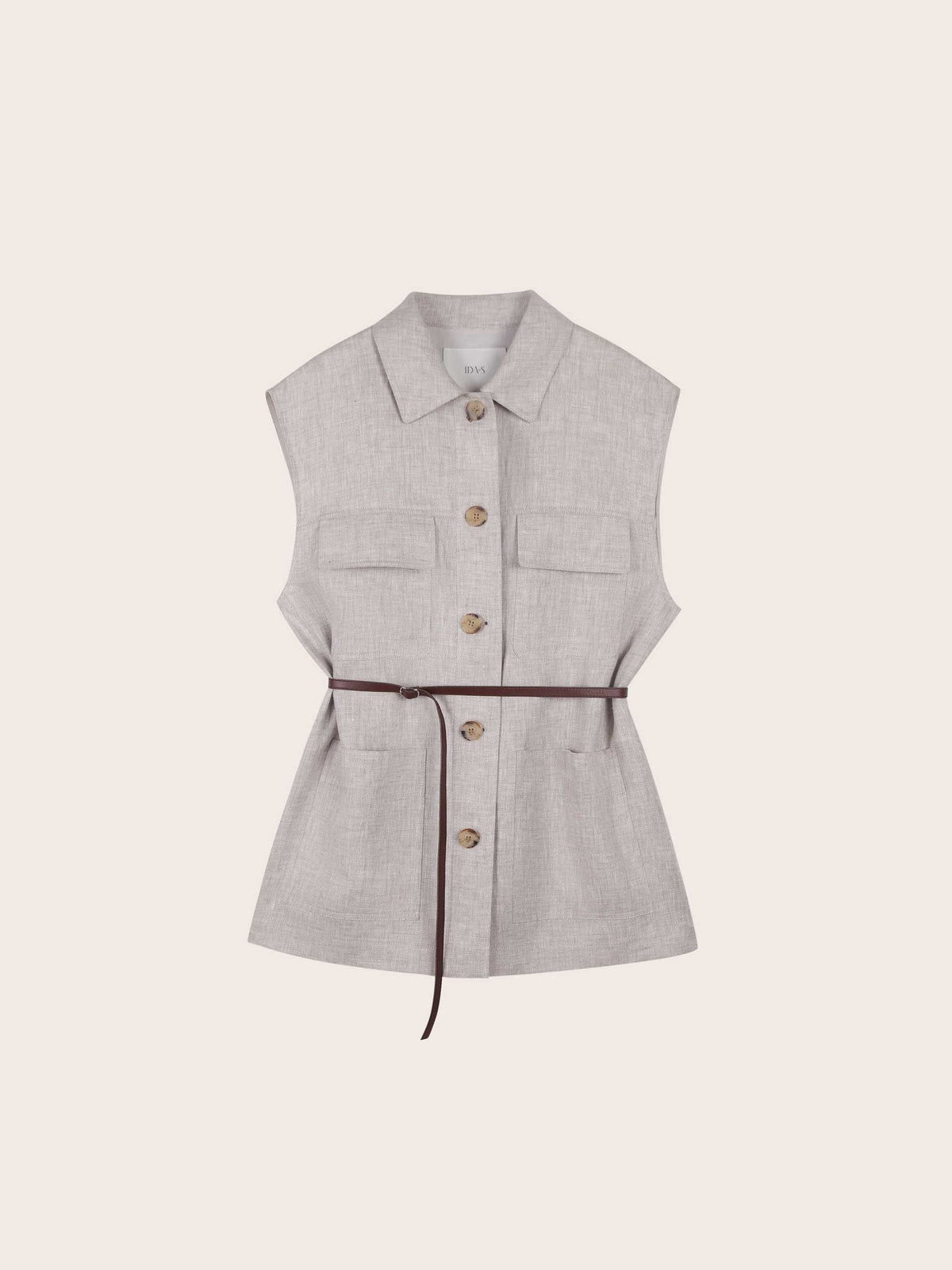 Josephine Oversized Linen Vest