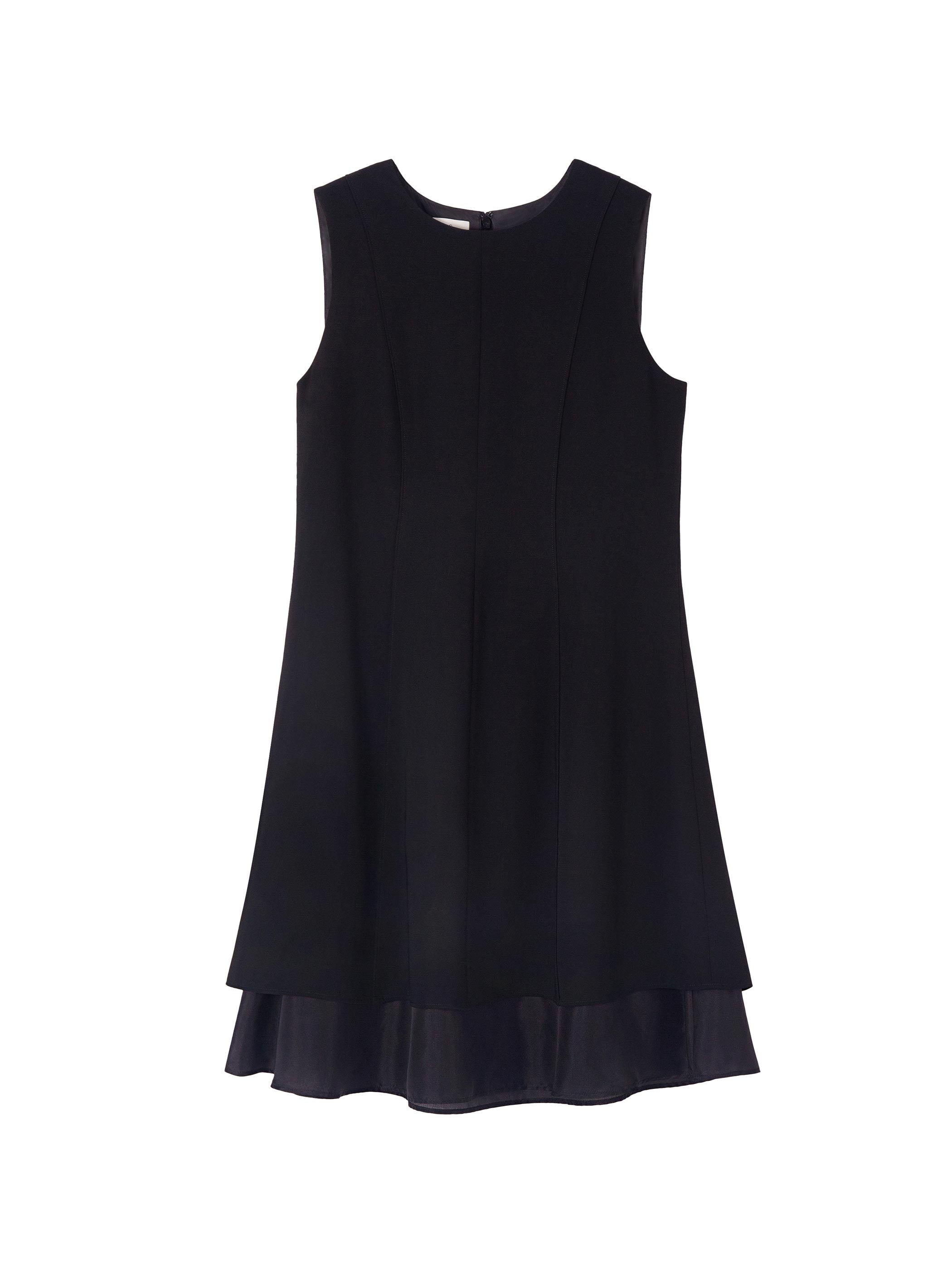 ●depound● Layered sleeveless dress black DP249OOP003MBBS LAWN + MESH SLEEVELESS LAYERED DRESS – THE SHOP YOHJI YAMAMOTO