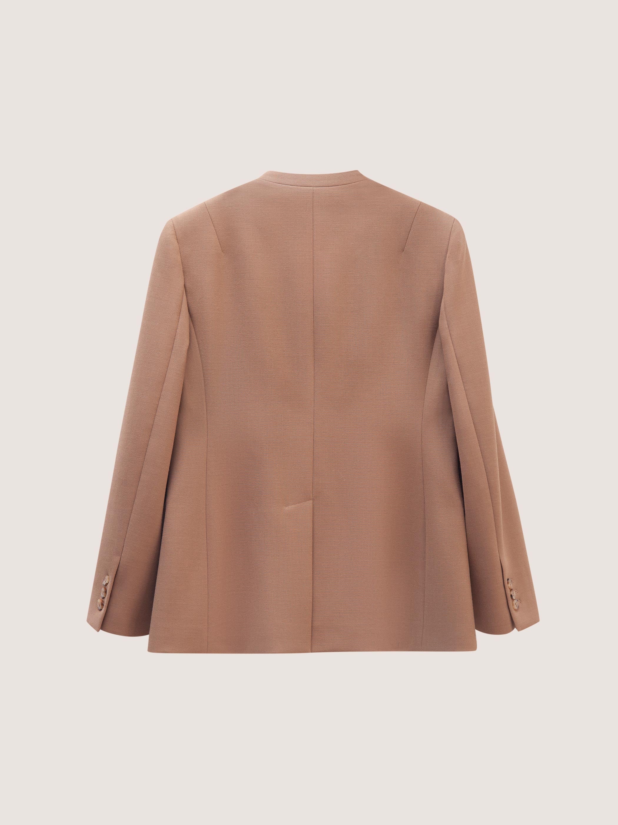 SIENNA WOOL COLLARLESS SUIT JACKET - IDA+S