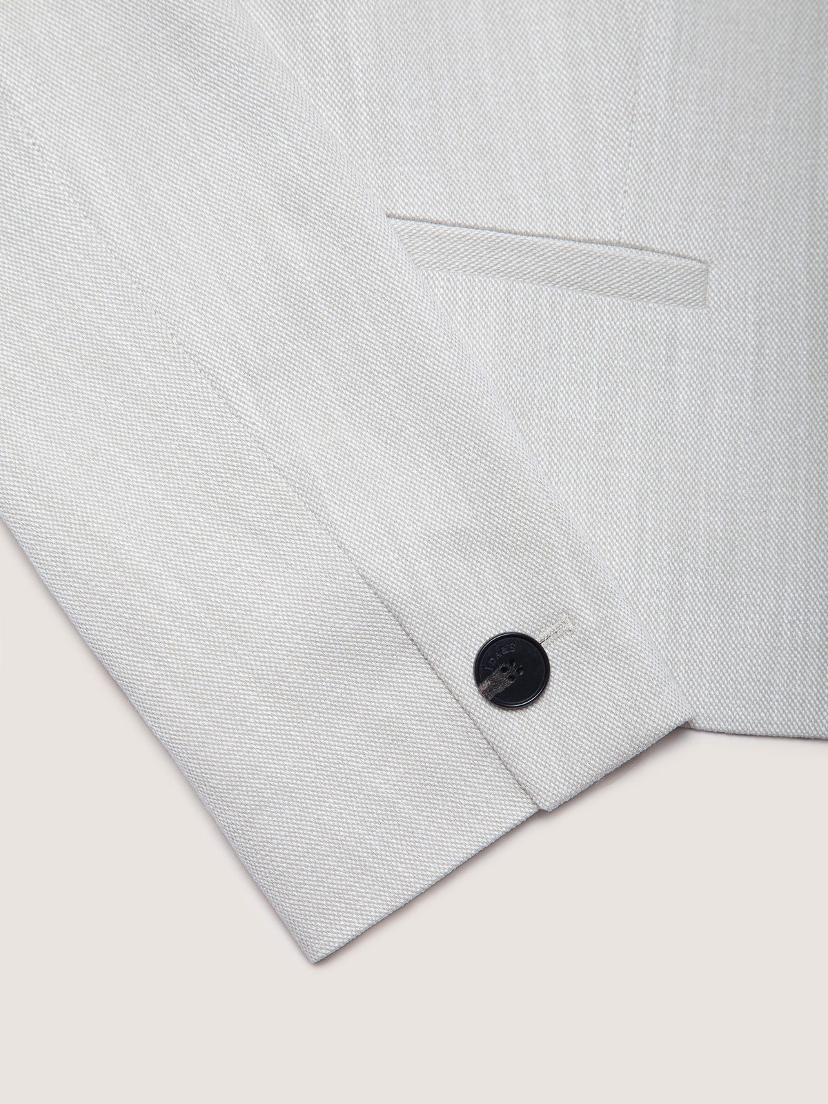 COLLARLESS BUTTONED SUIT JACKET - TEST